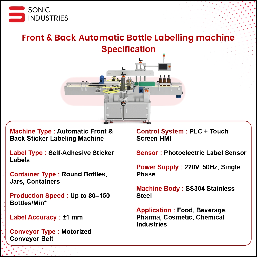 Front & back labelling machine