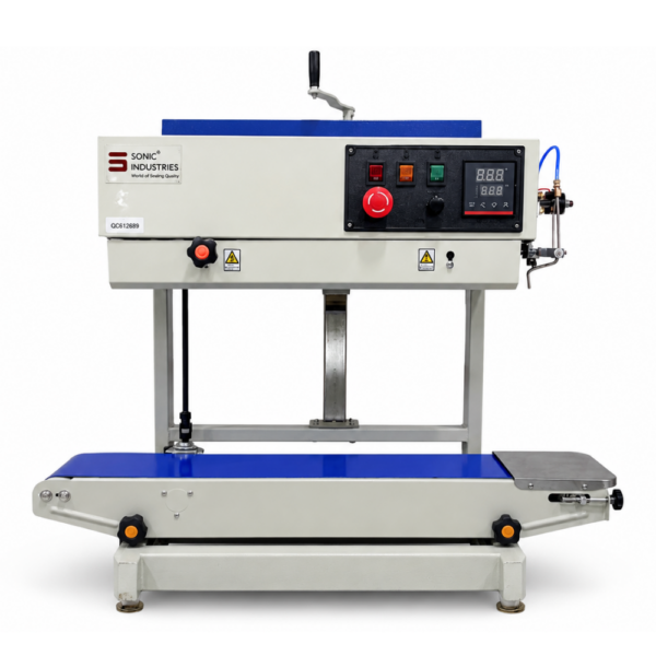 FR-900 Band Sealing Machine MS Eco 5Kg Vertical Band Sealer with Nitrogen Flushing System by Sonic Industries