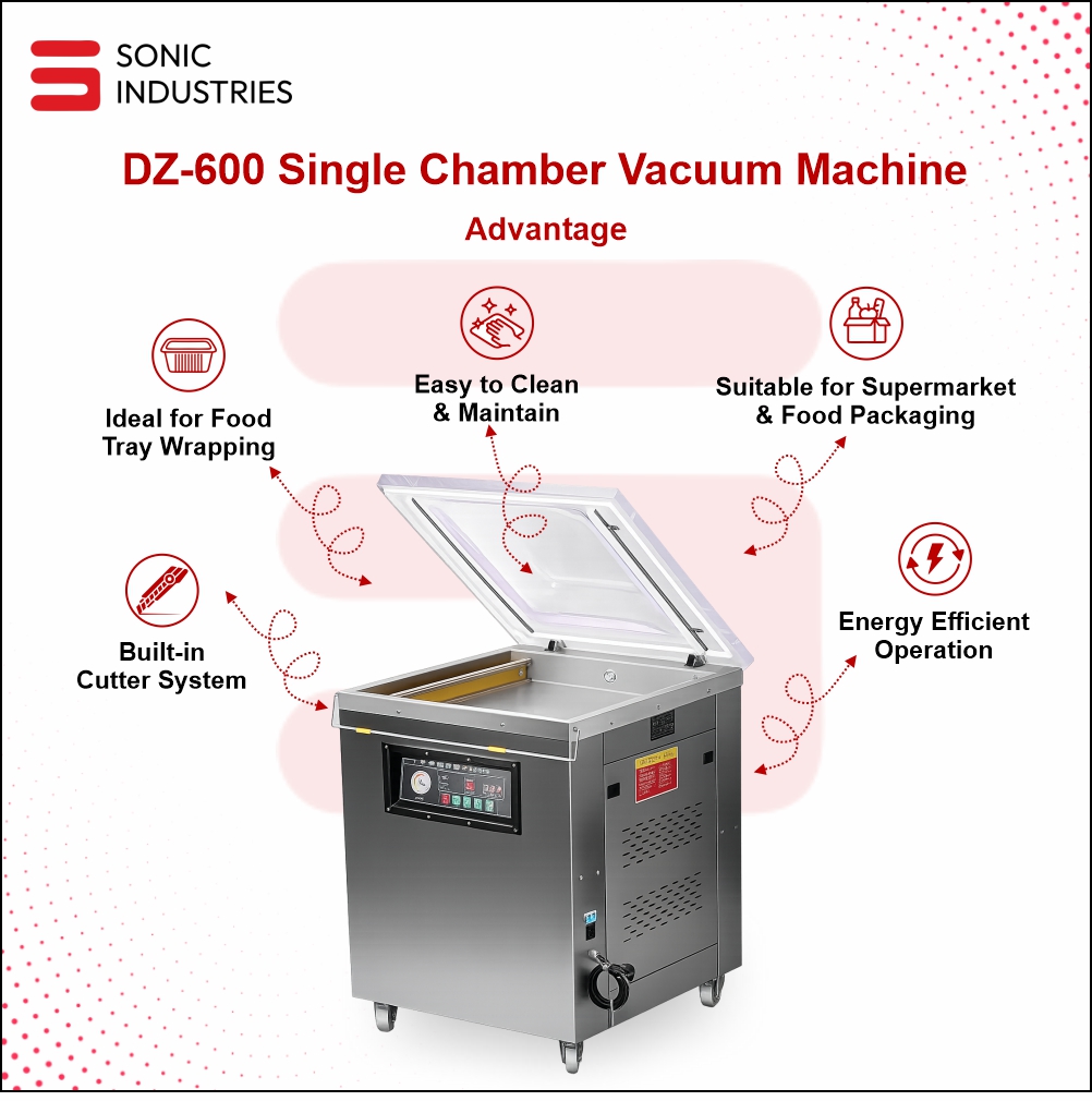 DZ-600 Vacuum Sealing Machine by Sonic Industries - Image 3