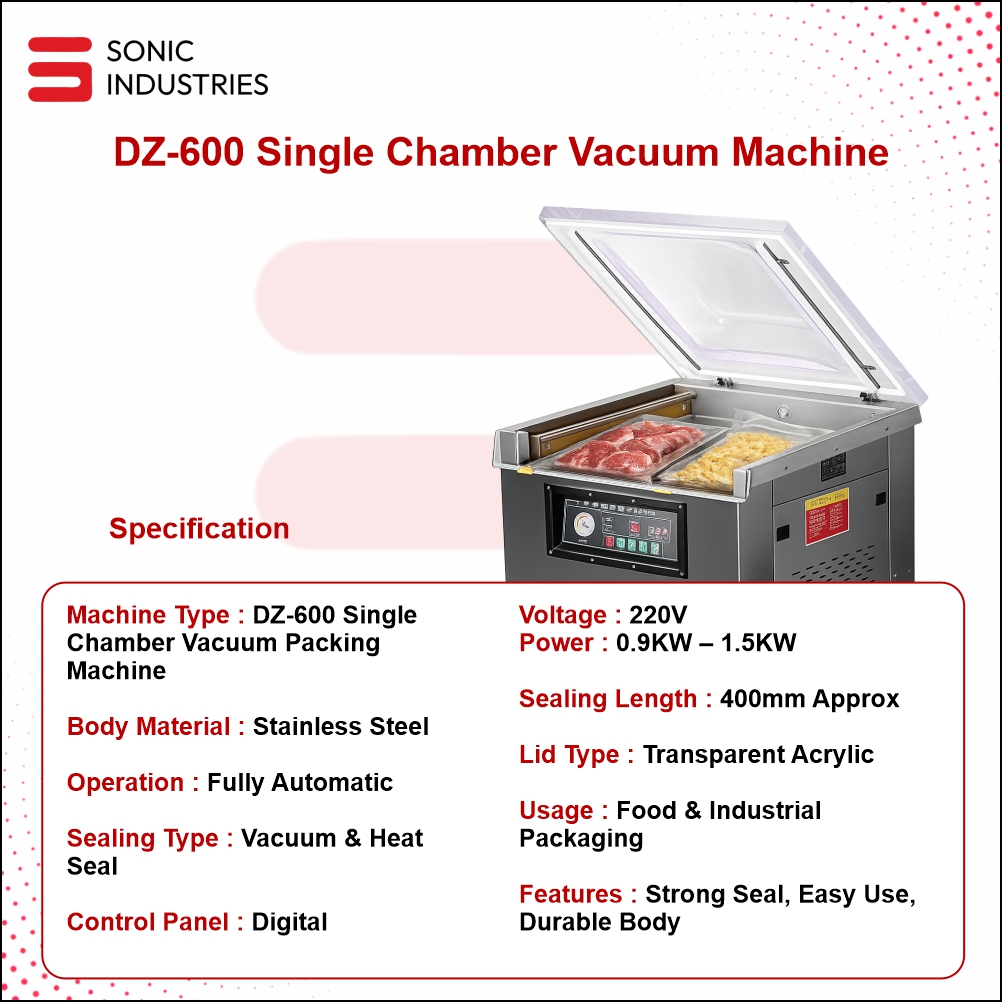 DZ-600 Vacuum Sealing Machine by Sonic Industries