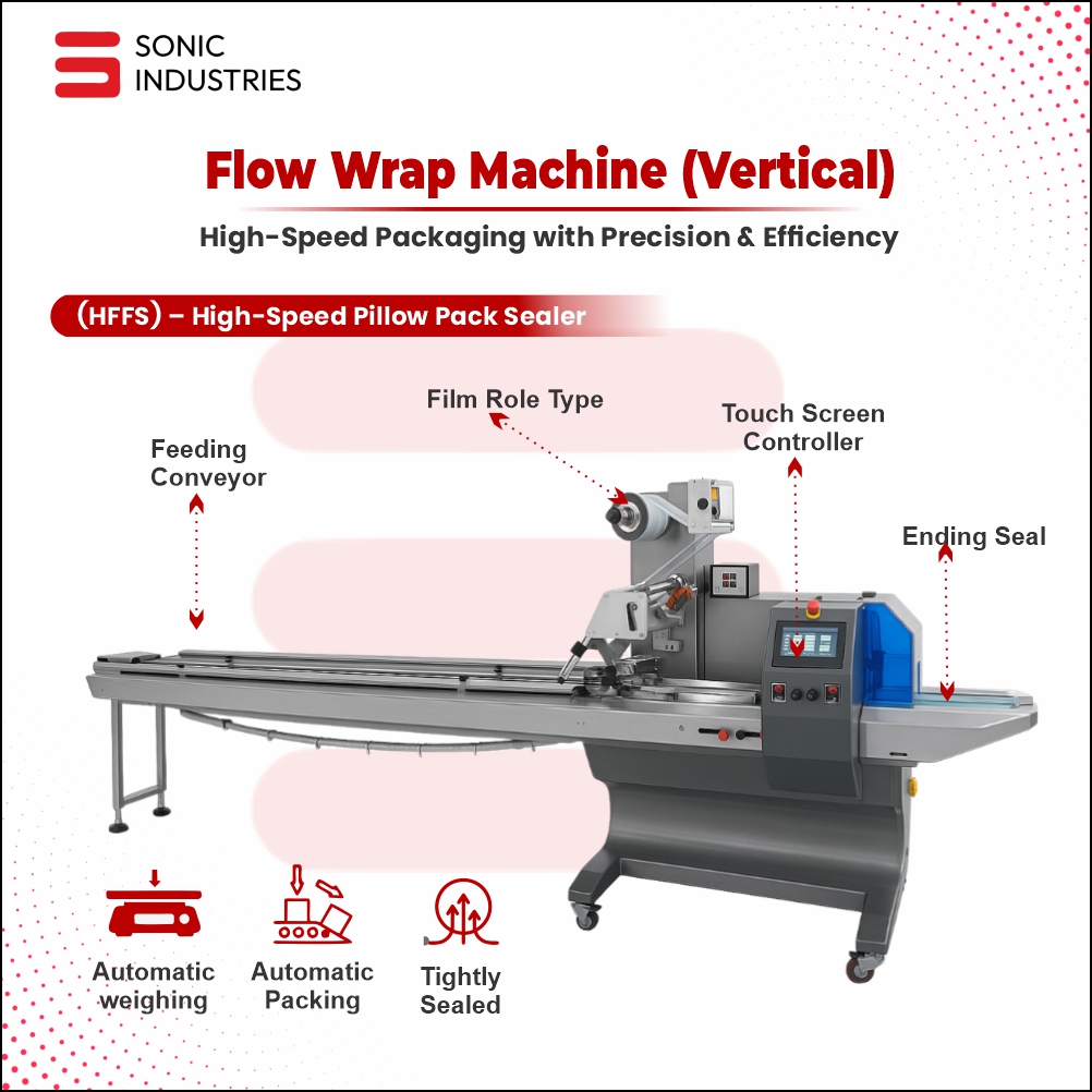 Vertical Flow Wrap Machine by Sonic Industries - Image 3
