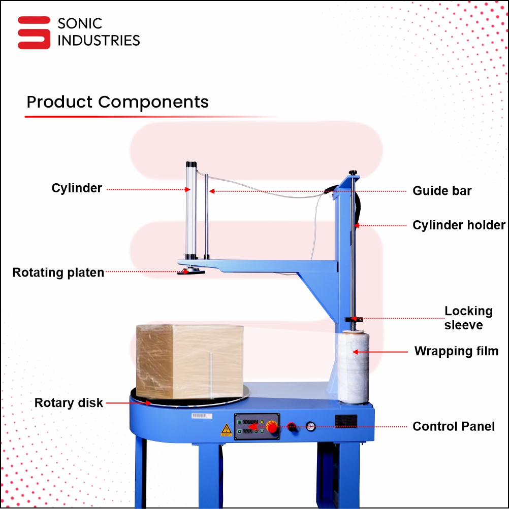 pnuematic strech wrapping machine