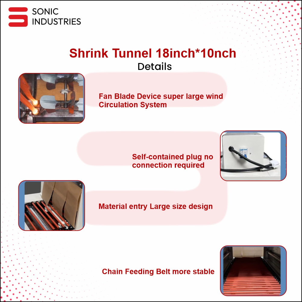 Shrink Tunnel Machine 18×10 Inch by Sonic Industries - Image 2
