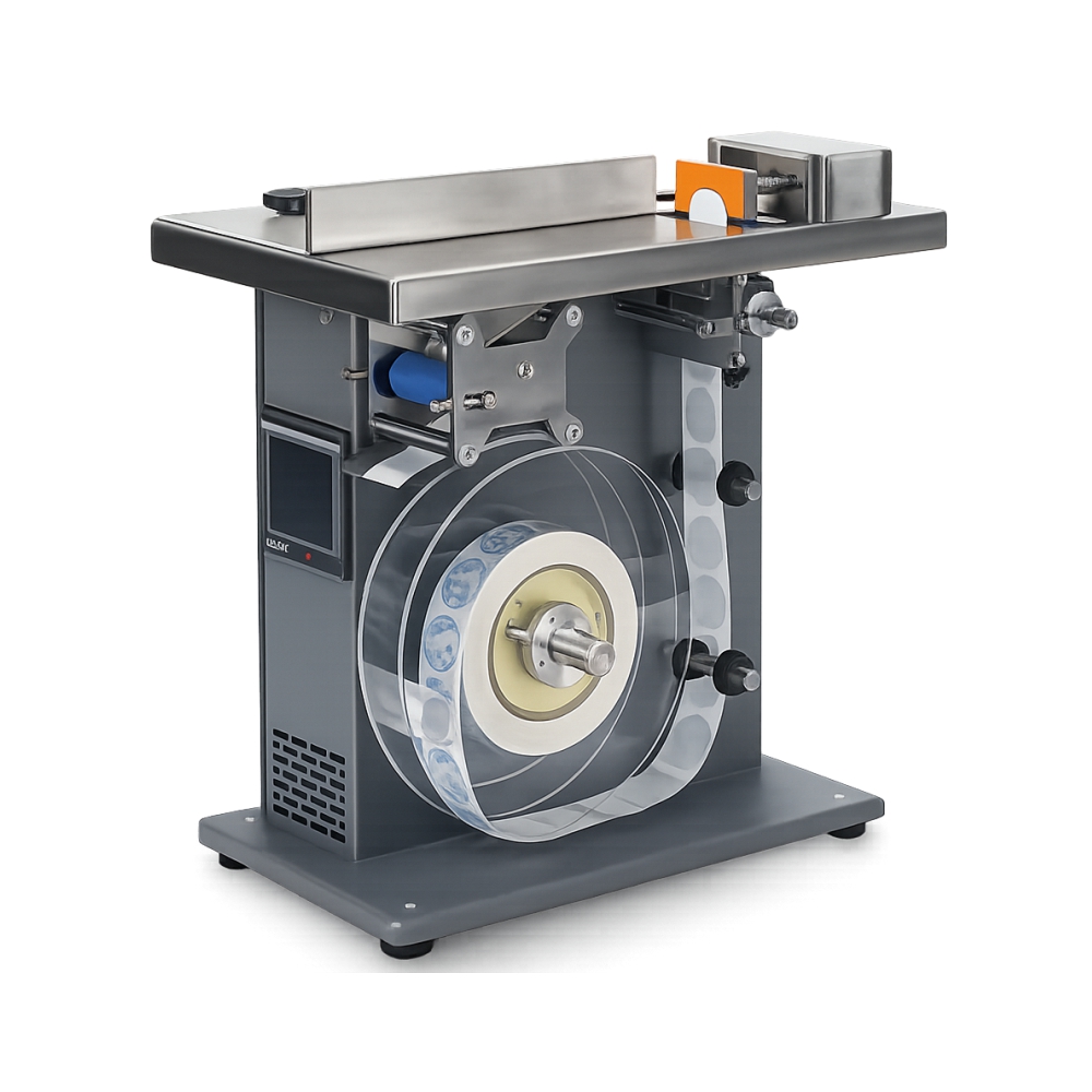 Sonic Industries side corner labelling machine