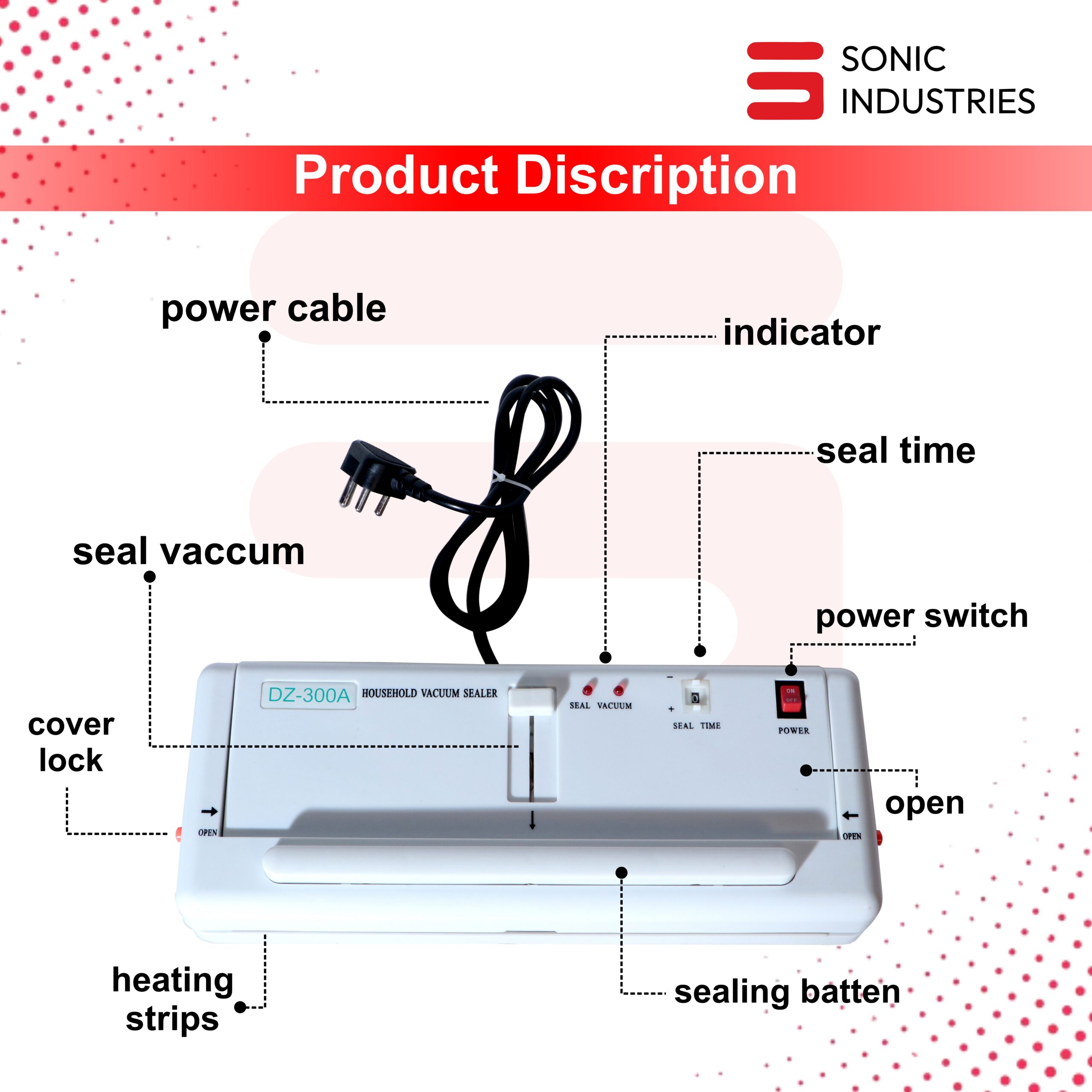Household Vacuum Sealing Machine by Sonic Industries