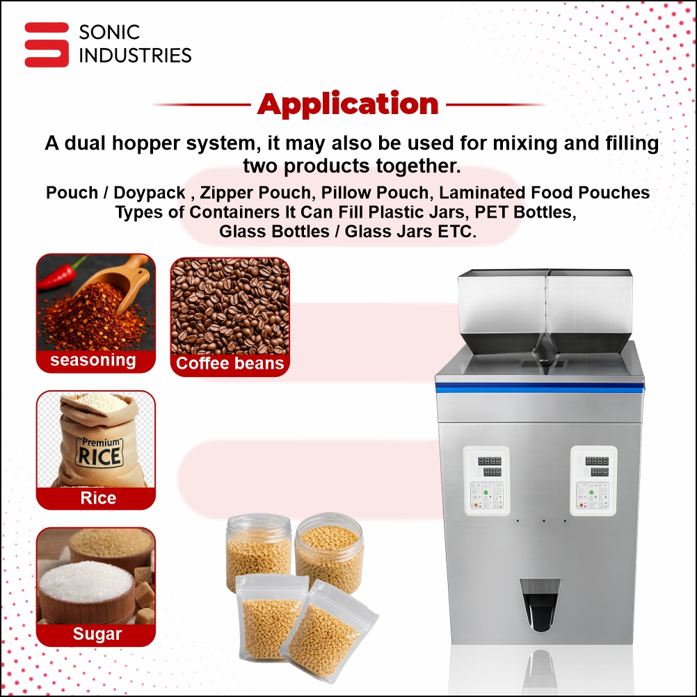2 Head 10 to 1000 grams Granule Filling Machine By Sonic Industries - Image 4
