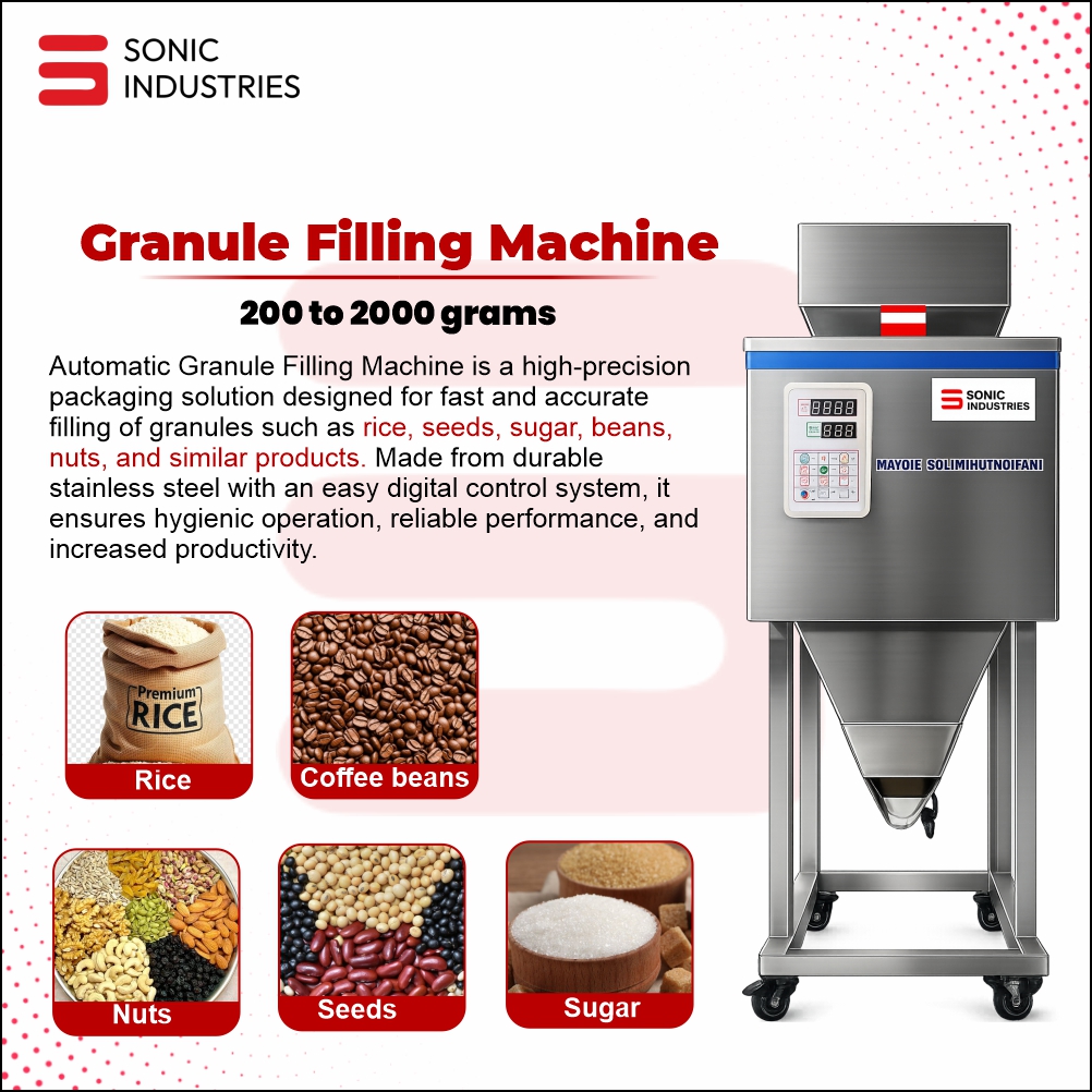200-2000 Grams Granule Filling Machine Sonic Industries - Image 2