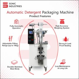Automatic Detergent pouch packaging Machine by Sonic Industries