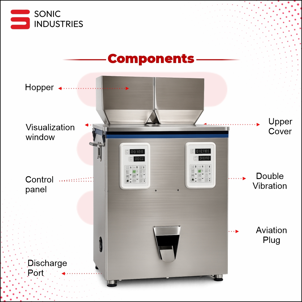 2 Head 10 to 100 Grams Granule Filling Machine