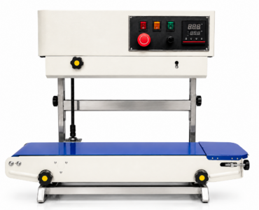 MS Eco Band Sealer Machine by Sonic Industries for continuous pouch sealing and packaging.
