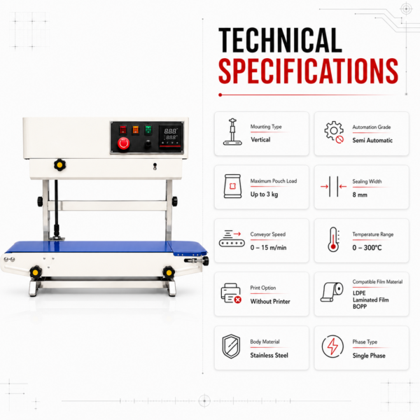 Sonic Industries Fr-900 Eco Model Vertical Band Sealing Machine