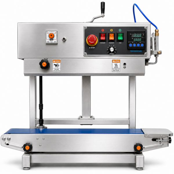 Sonic Industries FR-900 SS ECO 5 KG Band Sealing Machine | Stainless Steel Continuous Pouch Sealer